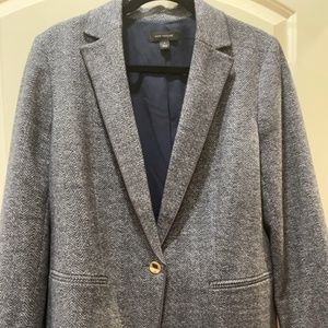 Ann Taylor Blue Tweed Suit Jacket